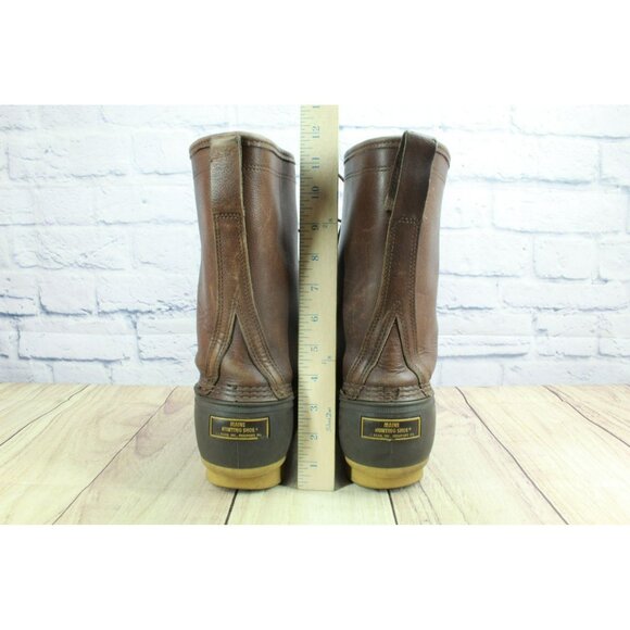LL Bean Brown Leather Lace Up Gore-Tex Insulated Hunting Duck Boots Size 14 M - Picture 5 of 11